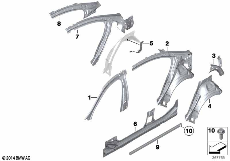 Body-side frame-parts