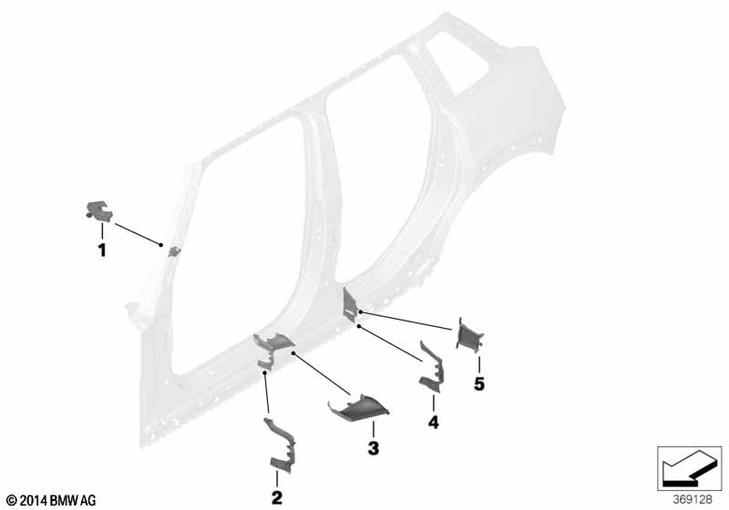 Cavity shielding, side frame