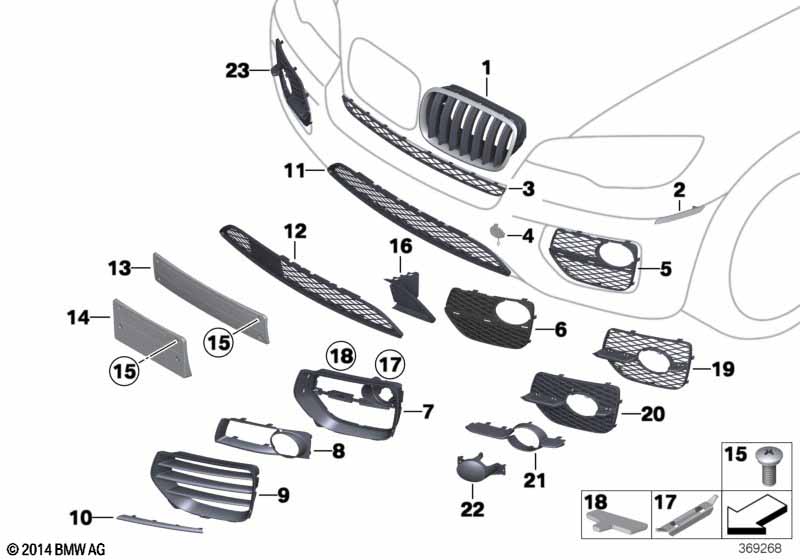 Genuine BMW 51117312598 E71 Insert, Bumper, Right (Inc. X6) | ML Performance EU Car Parts