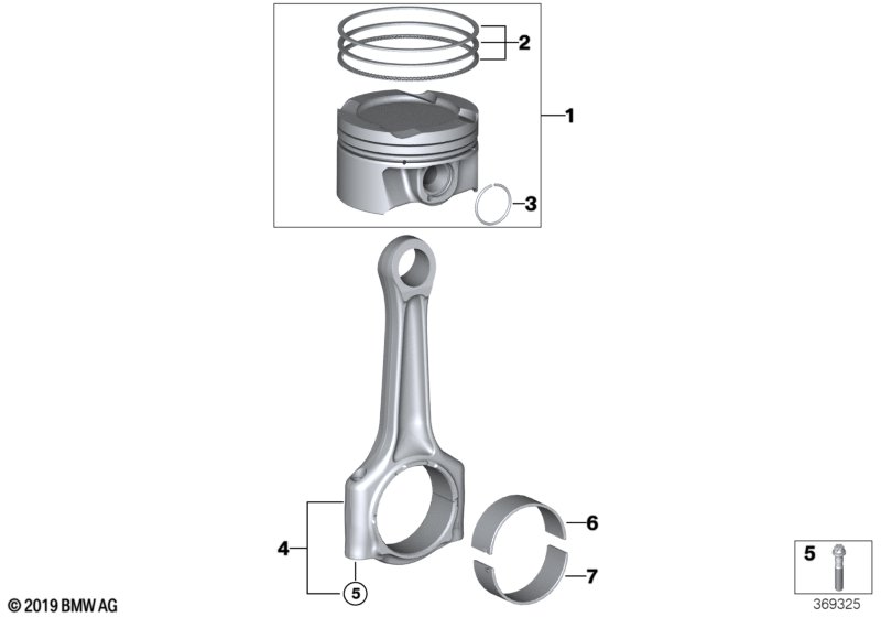 Crankshaft asbly - Connecting rod/piston