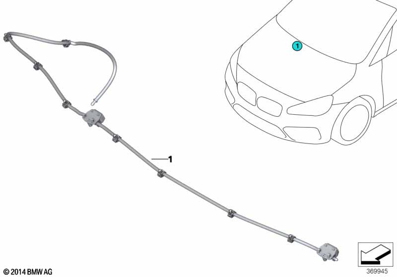 Genuine BMW 61667429694 F39 Nozzle Array Window Washing System (Inc. X2 M35iX, X2 20d & X2 28i) | ML Performance EU Car Parts