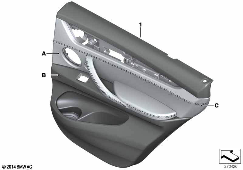 Genuine BMW 51427988432 F15 Door Lining Leather Rear Right INDIVIDUAL (Inc. X5) | ML Performance EU Car Parts