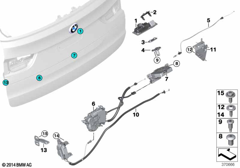 Genuine BMW 51247303443 F15 Trunk Lid Power Lock Drive (Inc. X5) | ML Performance UK Car Parts