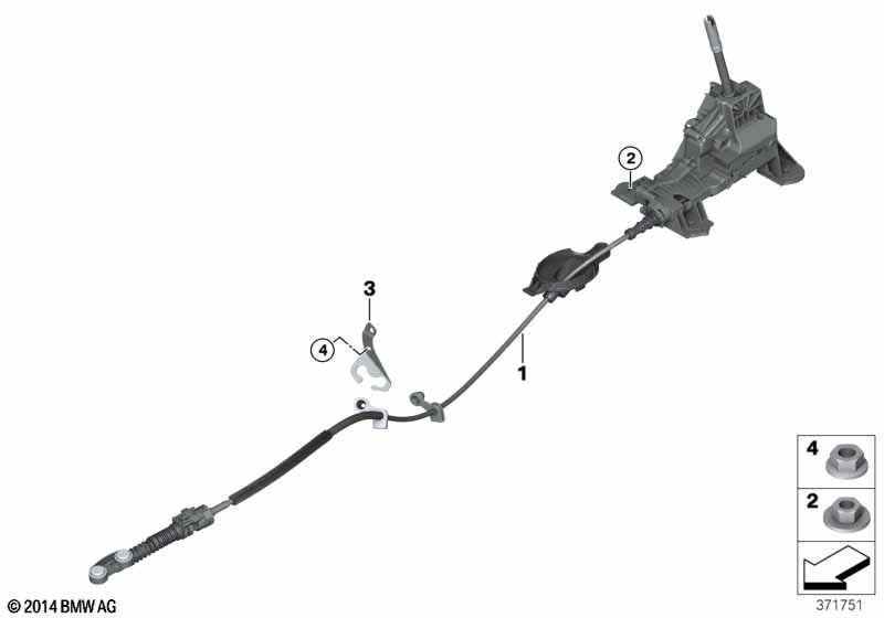 Genuine BMW 25168483098 F45 F39 F48 Gearshift Steptronic (Inc. 225i, 218dX & X1 28i) | ML Performance EU Car Parts