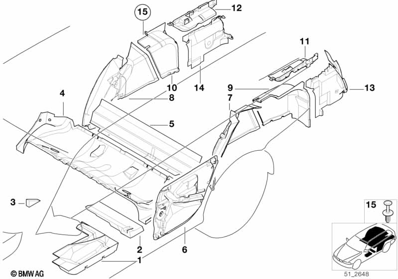 Genuine BMW 51488191732 E39 Sound Insulation F Right Vent Louver (Inc. 525tds, 525d & 523i) | ML Performance EU Car Parts