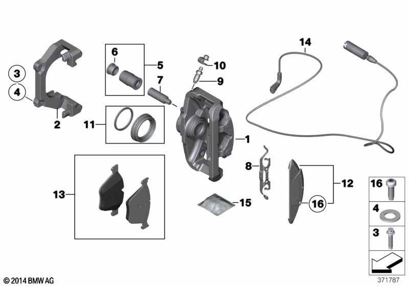 Genuine BMW 34216789715 RR4 F03 Caliper Housing Left (Inc. Ghost, 750LiS & Ghost EWB) | ML Performance UK Car Parts