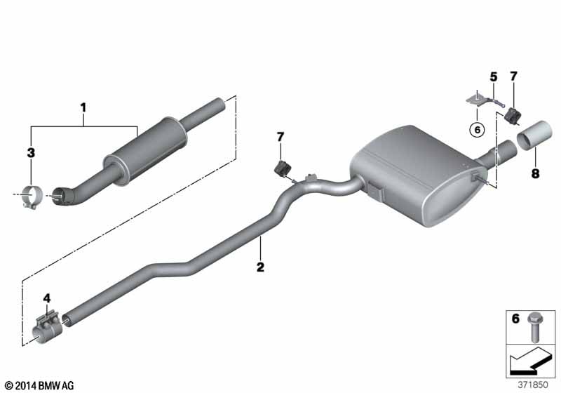 Genuine BMW Mini 18308616383 F56 F55 Rp-Catalytic Conv. With Center Muffler (Inc. Cooper) | ML Performance UK Car Parts