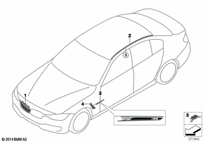 Exterior trim / grill