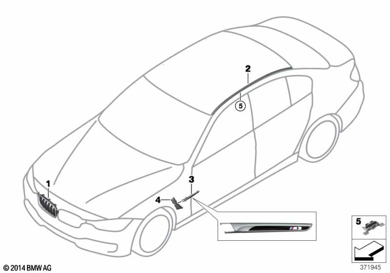 Genuine BMW 51138056059 Molding Left M3 | ML Performance UK Car Parts