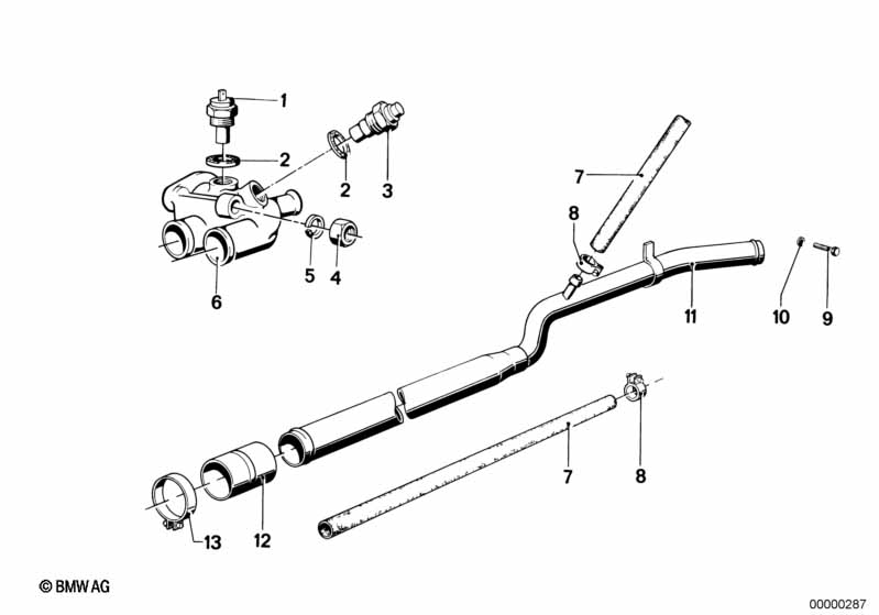 Genuine BMW 11531264718 E21 E28 E30 Return Pipe (Inc. 518i, 520i & 318i) | ML Performance UK Car Parts