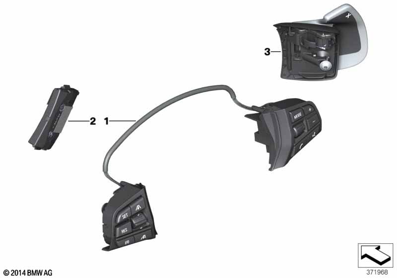 Steering wheel electronic control