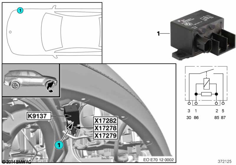 Relay for electric fan K9137