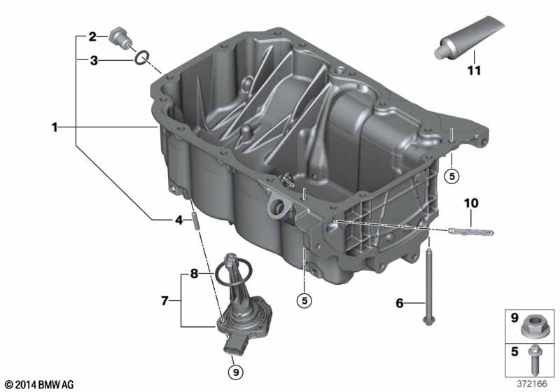Genuine BMW 11138580110 F48 Oil Pan (Inc. Cooper ALL4, 218i & X2 18i) | ML Performance UK Car Parts