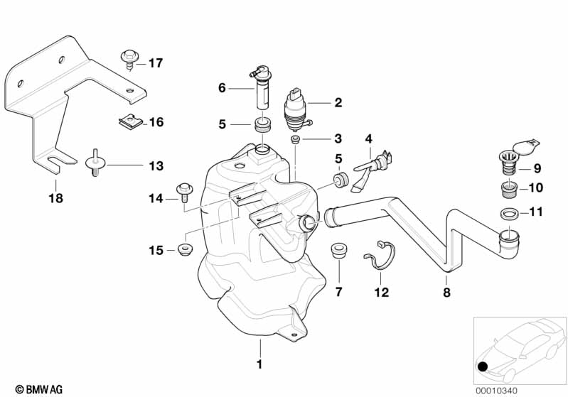Genuine BMW 61662228390 E36 Fluid Container (Inc. M3) | ML Performance UK Car Parts