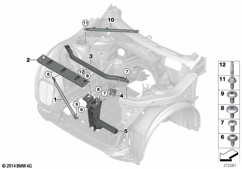 Reinforcement for body, front