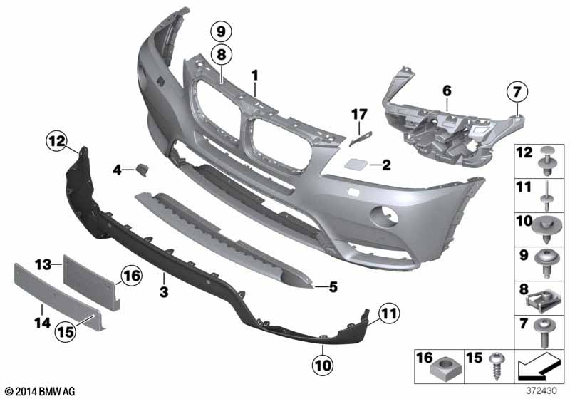 Genuine BMW 51117308081 F25 F26 Bracket Left (Inc. X3 28iX) | ML Performance UK Car Parts
