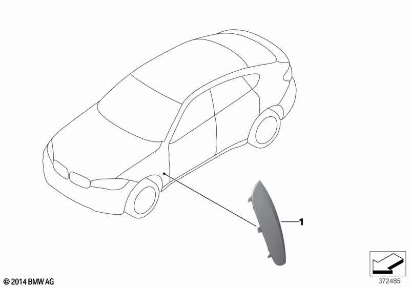 Genuine BMW 51767347516 F16 Air Duct, Front Side Panel, Right CHROM (Inc. X6) | ML Performance EU Car Parts