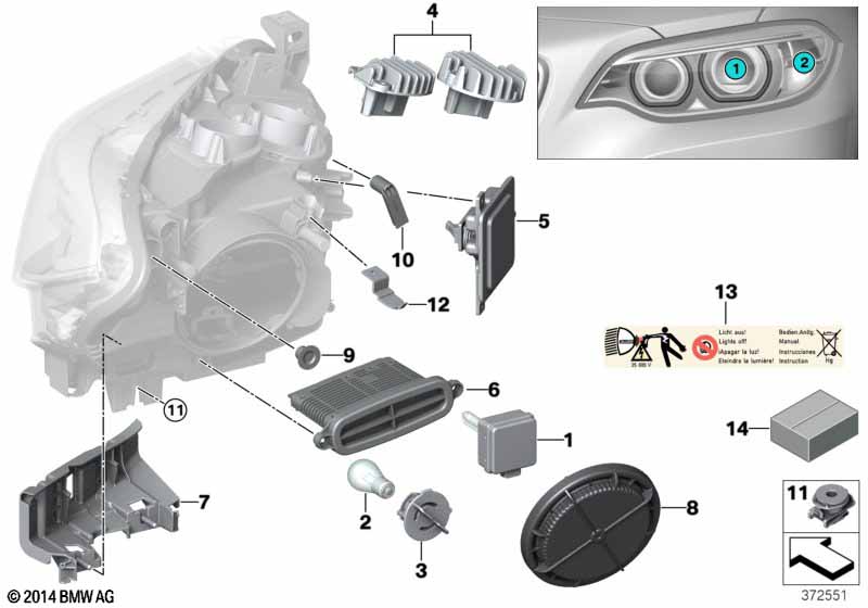 Genuine BMW 63117363090 F23 F87 Driver Module For Headlight (Inc. 228iX, 220dX & M240iX) | ML Performance EU Car Parts