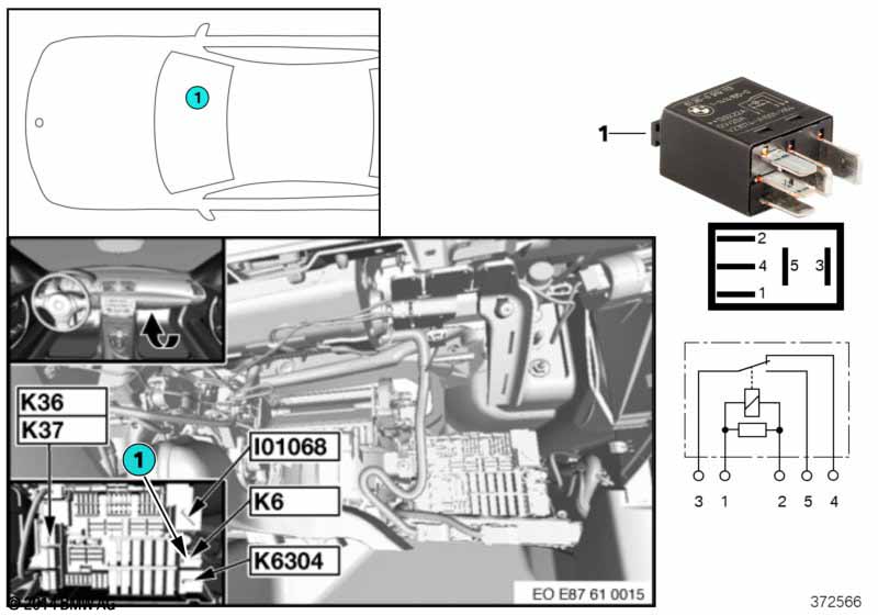 Relay for headlight cleaning system K6