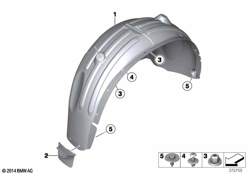 Wheel arch trim, rear