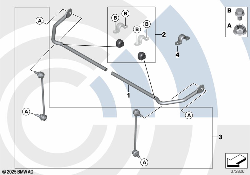 Repair kits for rear stabilizer bar
