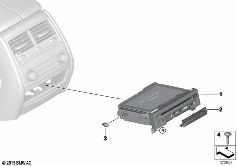 Rear seat entertainment DVD player