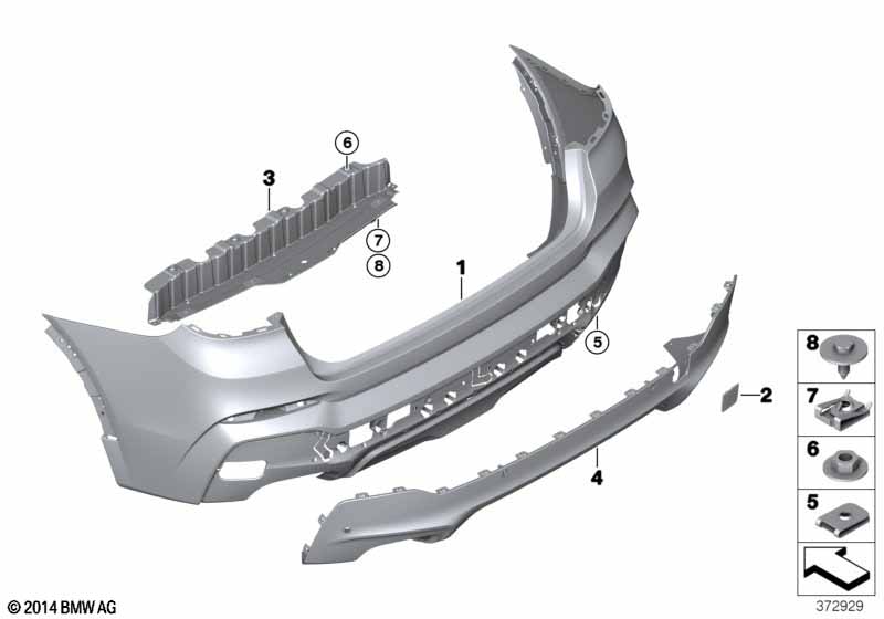 Genuine BMW 51128066750 F26 Cover, Tow Fitting, Primed, Rear M (Inc. X4 35iX) | ML Performance UK Car Parts