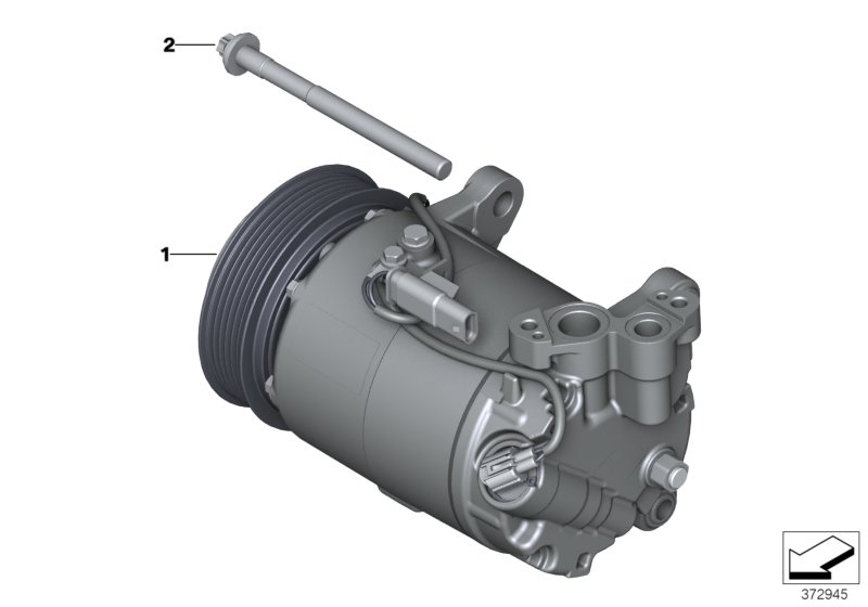 Genuine BMW 64529890655 G14 Rp A/C Compressor With Magnetic Clutch R134A/R1234YF (Inc. 530iX, 740i & 730dX) | ML Performance UK Car Parts