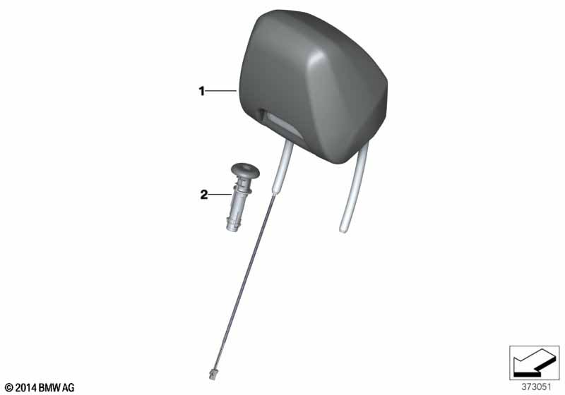 Seat, front, head restraint, Sport seat