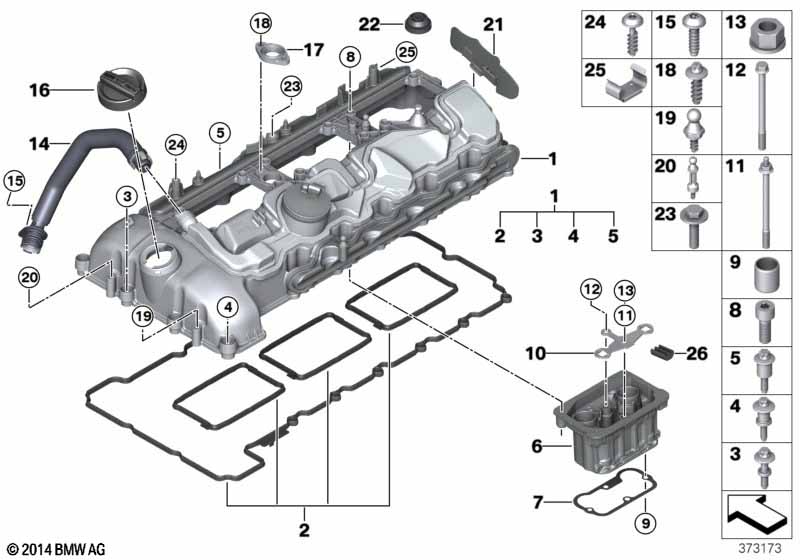 Cylinder head cover/Mounting parts