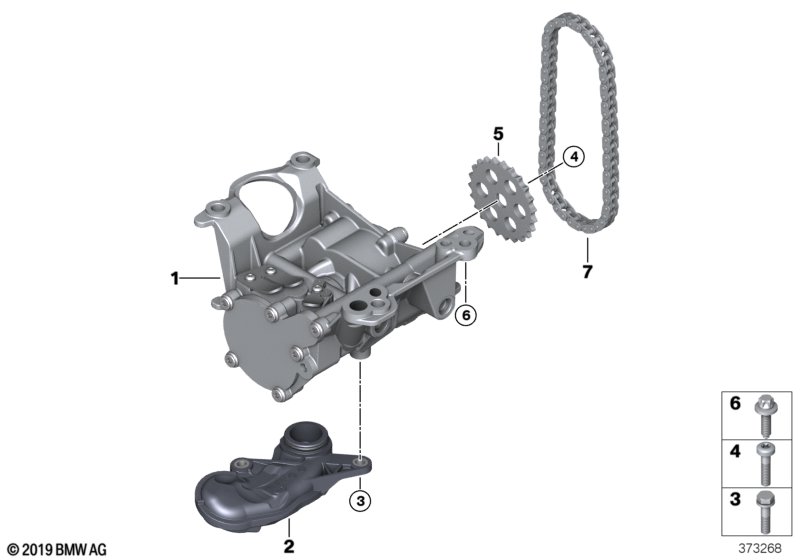Lubrication system/Oil pump with drive