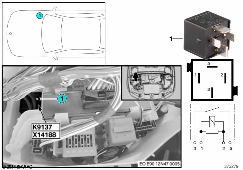 Relay for electric fan K9137