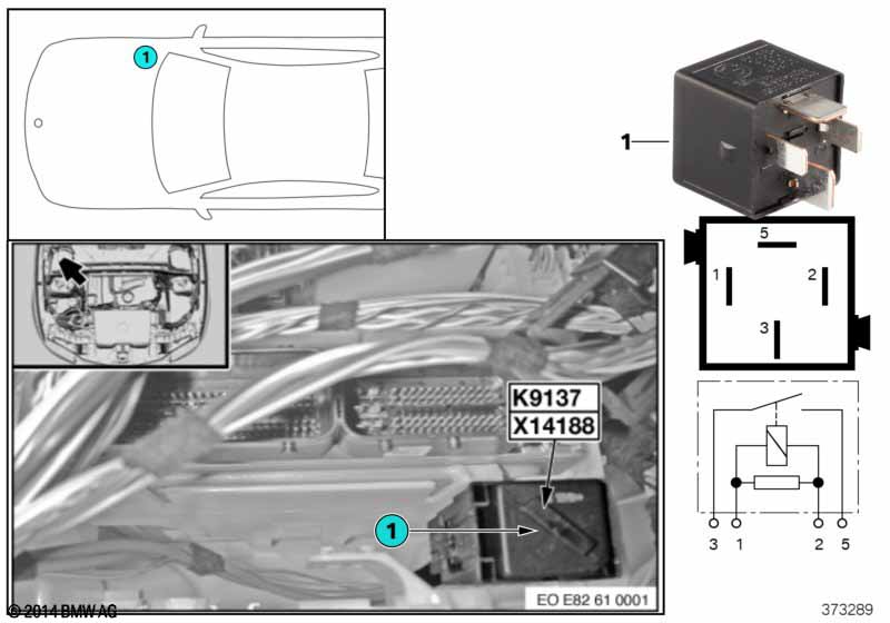 Relay for electric fan K9137