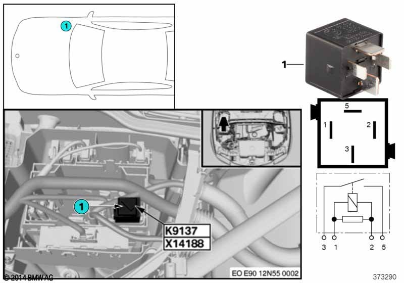 Relay for electric fan K9137