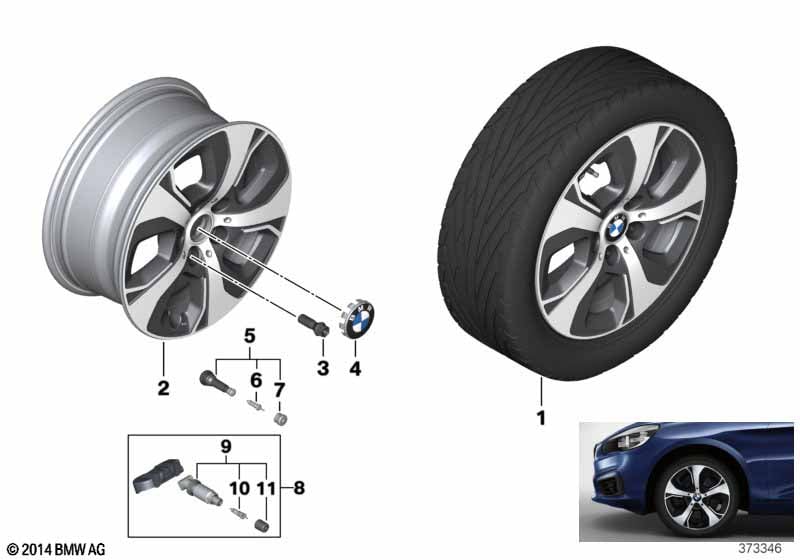 BMW LA wheel Turbine Styling 472 - 16''