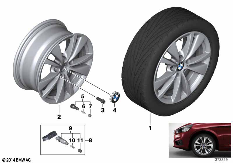 BMW LA wheel Double Spoke 476 - 16''
