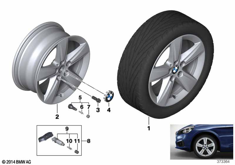 BMW LA wheel Star Spoke 478 - 17''