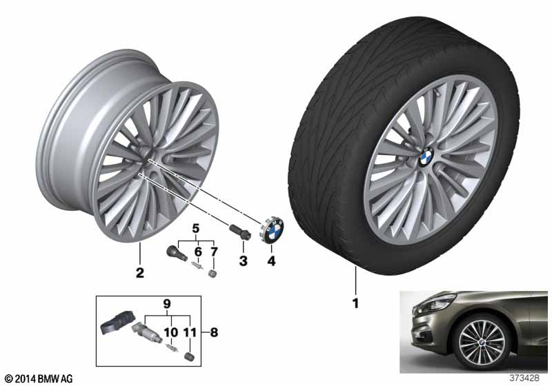 BMW LA wheel Multi-Spoke 481 - 17''