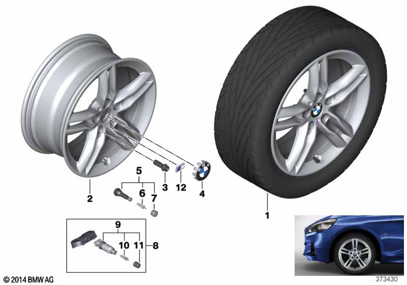 BMW LA wheel M Double Spoke 483M - 17'