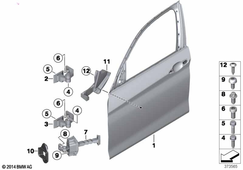 Front door-hinge/door brake