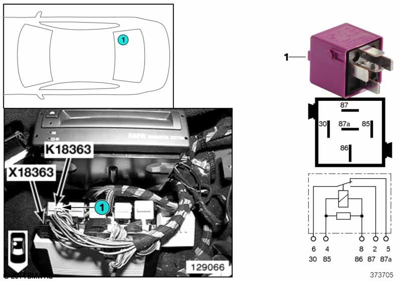 Relay for convertible top 1 K18363