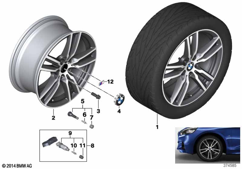 BMW LA wheel M Double Spoke 486M - 18'