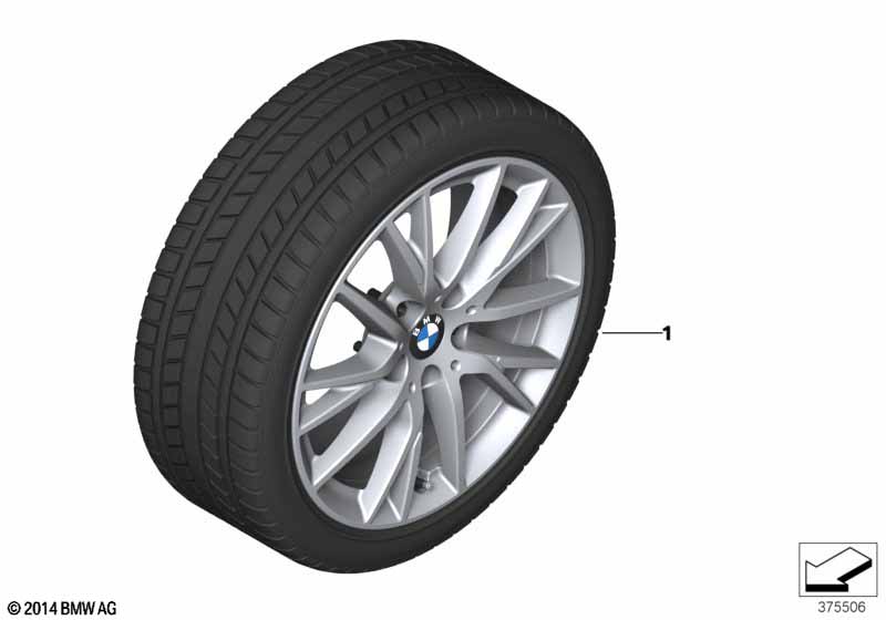 Winter wheel with tire Y-spoke 489 - 17