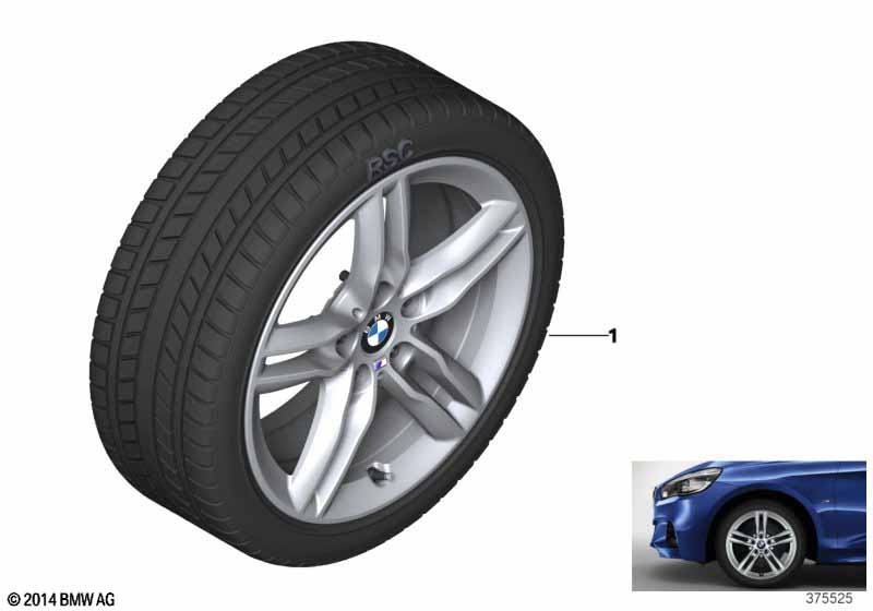 Winter wheel w.tire M doub.sp.483M-17