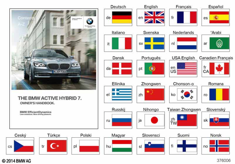 Genuine BMW 01402929260 Owner's Manual F01H, F02H ZH (Inc. Hybrid 7 & Hybrid 7L) | ML Performance UK Car Parts