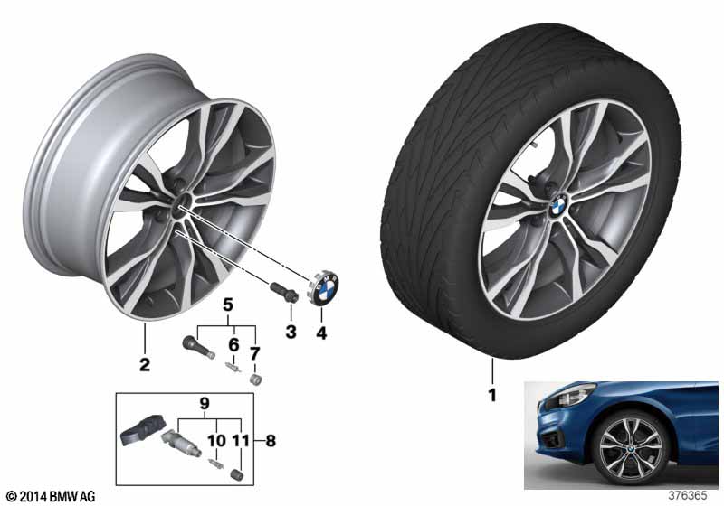 BMW LA wheel Y-Spoke 484 - 18''