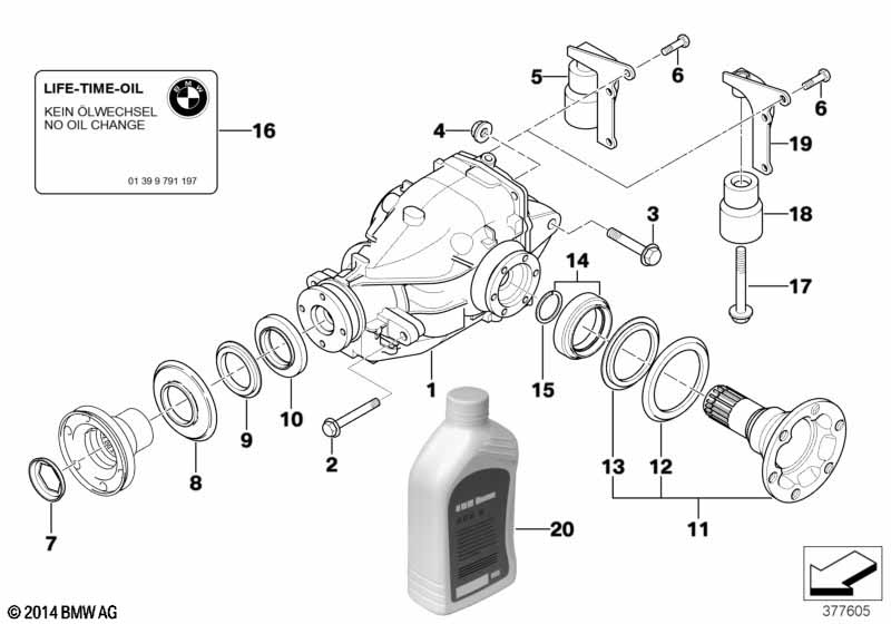 Genuine BMW 33107505390 E46 Exch. Final Drive I=2,93 (Inc. 330Ci & 330i) | ML Performance UK Car Parts