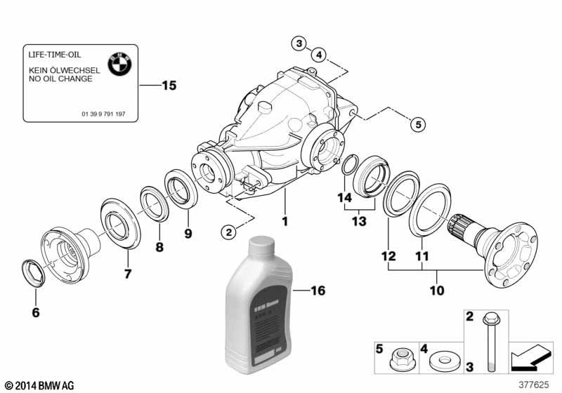 Genuine BMW 33107567990 E83 Exch. Final Drive I=3,73 (Inc. X3 3.0si) | ML Performance UK Car Parts