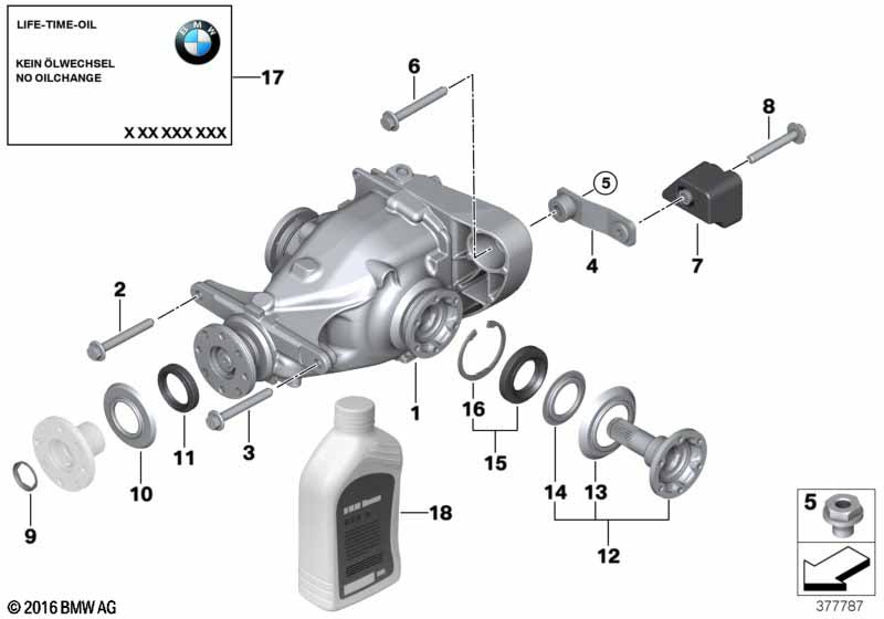 Genuine BMW 33107566186 E84 E92 Exch. Final Drive I=3,23 (Inc. 320xd, 325xi & 330xi) | ML Performance EU Car Parts