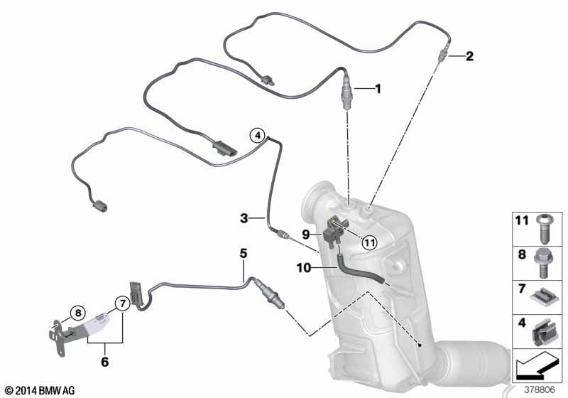 Diesel part.filter sens./mounting parts
